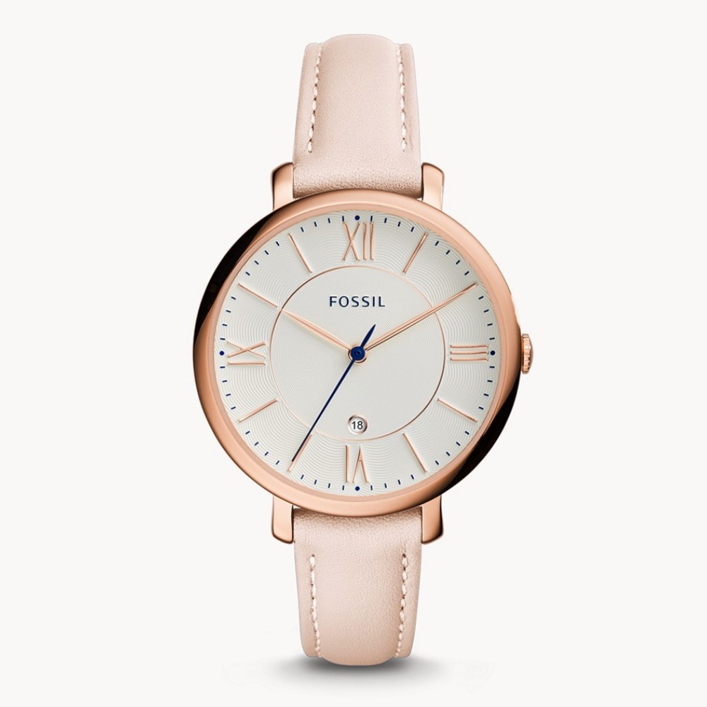 FOSSIL Jacqueline Date Blush Leather Watch